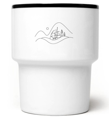 kubek bez ucha Widok na góry